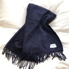 【美品】ジョシュアエリス カシミヤストール ネイビー