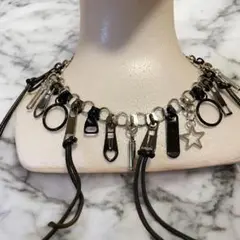 ジッパー ネックレス y2k グランジ ストリート モード