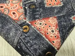 SALE✨【廃番&レア】オックス バンダナ&デニム柄 ネイビー