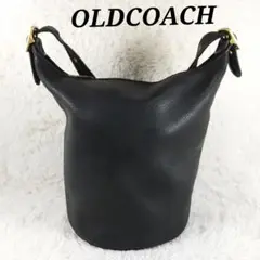 COACH オールドコーチ バケツ型 レザーショルダーバッグ ブラック