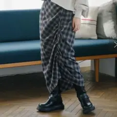 Kastane￤チェックパッチワークスカート