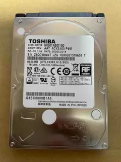 使用時間238h 東芝 2.5インチHDD 1TB 厚さ9mm 動作確認済