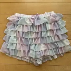 フリル付きパステルハーフパンツ