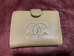 訳あり品!シャネル キャビアスキン ココマーク がま口