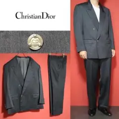 【極希少】Christian Dior 光沢デザイン 銀ロゴボタン セットアップ