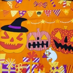 ■ハロウィン＊パネル生地＊オレンジ＊110×60cm