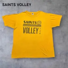 【1328】USA製SAINTS VOLLEYシングルステッチTシャツ黄色XL
