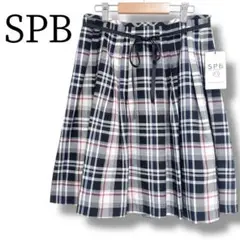 未使用タグ付き エスピービー SPB スカート チェック柄 M ひざ丈 ワールド