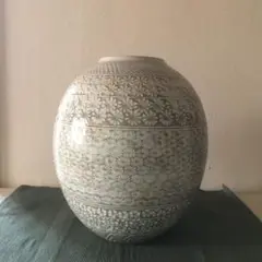 三島手 三浦篤 作 掛花入 共箱 ヴィンテージ 壁掛け 花器 花瓶 新品 未使用 三島手 三浦篤 作 掛花入 共箱 ヴィンテージ 壁掛け 花器 花瓶