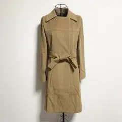 【極美品】UNTITLED ロングコート ブラウン アンゴラ混 サイズ2