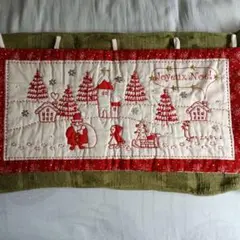 クリスマス刺繍デコレーション Joyeux Noël タペストリー