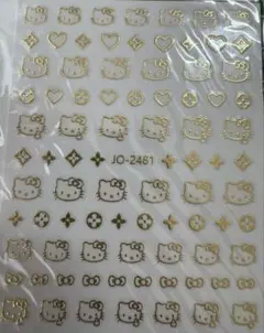 ハローキティ 金色ネイルシール JO-2481