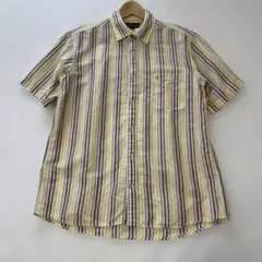 THE SCOTCH HOUSE 半袖シャツ L ストライプ　麻混