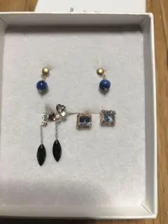 K10WG カラーストーンピアス♡新品試着のみ