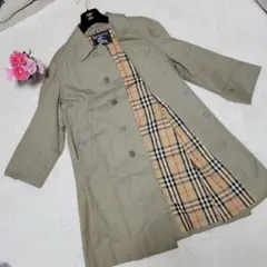 BURBERRY 光沢 ノバチェック ロングコート ジャケット トレンチ