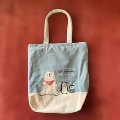 クマとペンギンのイラストトートバッグ