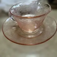 アンティーク　ディプレッション　グラス　ウラン　ガラス　調味料台　カップ　レア 983d73942e50a70fc617d5437c749b