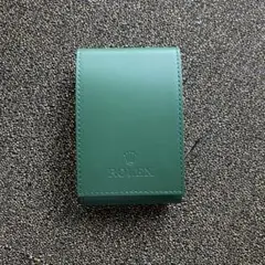 非売品 ROLEX グリーンレザーケース携帯用