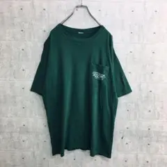 x0276 Tシャツ 緑 XL相当 魚プリント