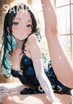 バレエ 美少女 可愛い コスプレ イラスト A4 ポスター M145:ぐらころ