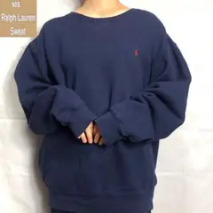 ラルフローレン☆スウェット トレーナー 古着 ゆるだぼ 刺繍ロゴ 希少