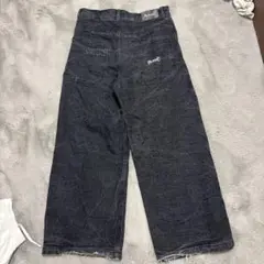 BU wrinkle crack baggy denim