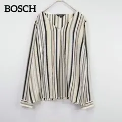 BOSCH｜洗練ストライプブラウス 38 オフィスカジュアルに◎ さらっと快適