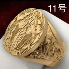 マリア ゴールド リング キリスト おしゃれ GOD かわいい 11号