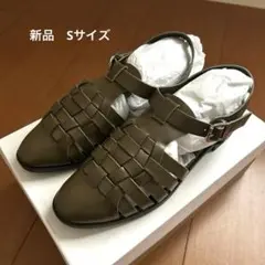 新品未使用　グルカサンダル　ブラウンカーキ　Sサイズ
