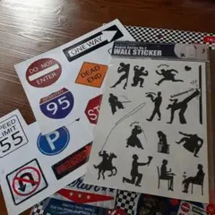 インテリア　ウォールステッカー　スイッチプレート(人間)/標識・難あり
