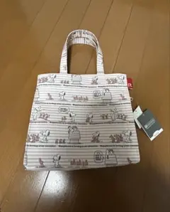 ルートートROOTOTE スヌーピー トートバッグ　ピンク　ラミネート加工