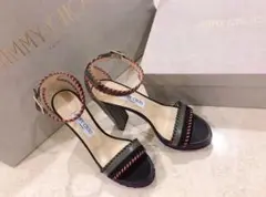 ジミーチュウ HOLLY120 TEXTURED LEATHER MIX