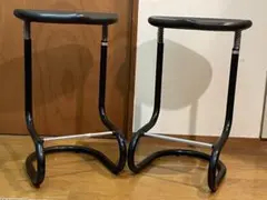 昭和のデザイン　カウンターチェア（バーチェア・スチールスツール） 2脚セット
