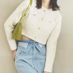 【dazzlin】ツイードライクショートニットジャケット 美品