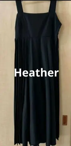 Heather ヘザーサロペットスカート FREE ブラック　ジャンパースカート
