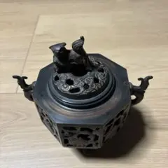 ♦中国 大明宣徳年製 蝋型細密 翡翠玉 龍文様 三足香炉 銅製 置物飾り 骨董品 ♢中国 大明宣徳年製 蝋型細密 翡翠玉 龍文様 三足香炉 銅製