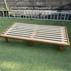 【横浜市内配達】木製ベッドフレーム　シングル　長さ196cm 幅98cm スノコ