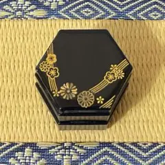 ハンドメイド ミニチュア 漆器風箱 重箱 =行雲流水=
