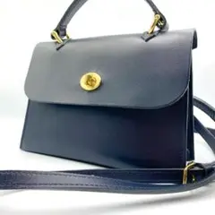ミミベリー　hebe　ショルダーバッグ　2way　レザー　ターンロック　ブラック