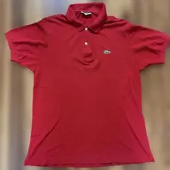 フランス製！5191LラコステLACOSTEポロシャツSサイズレッド
