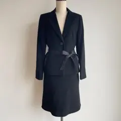 コムサイズム スカートスーツ セットアップ フォーマル リボン M 礼服 総裏