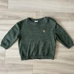 【新品未使用】GAP ニットセーター　ベビー服　カーキ　グリーン