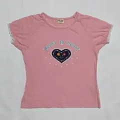 Multi Pals ピンク ハート刺繍 Tシャツ 150cm