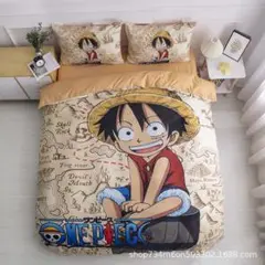 ONE PIECE ルフィ　布団カバー シーツ 枕カバー ３点セット