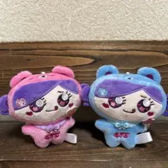 （新品未使用）しなクママスコットぬいぐるみ　ピンク ブルー　2種セット