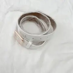 アゲル ベルト レディースベルト レザ-ベルト 白 ホワイト
