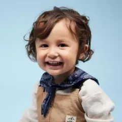 10mois ディモワ　バンダナスタイ ソックス　ネイビー　リバーシブル