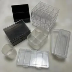 収納ボックス セット 透明・黒 プラスチック
