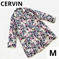 美品 セルヴァン ブラウス M 綿100% 花柄 七分袖　シャツ 総柄 スリット