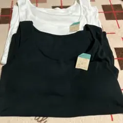 L L 綿100% カップ付きタンクトップ　2枚セット　新品未使用
